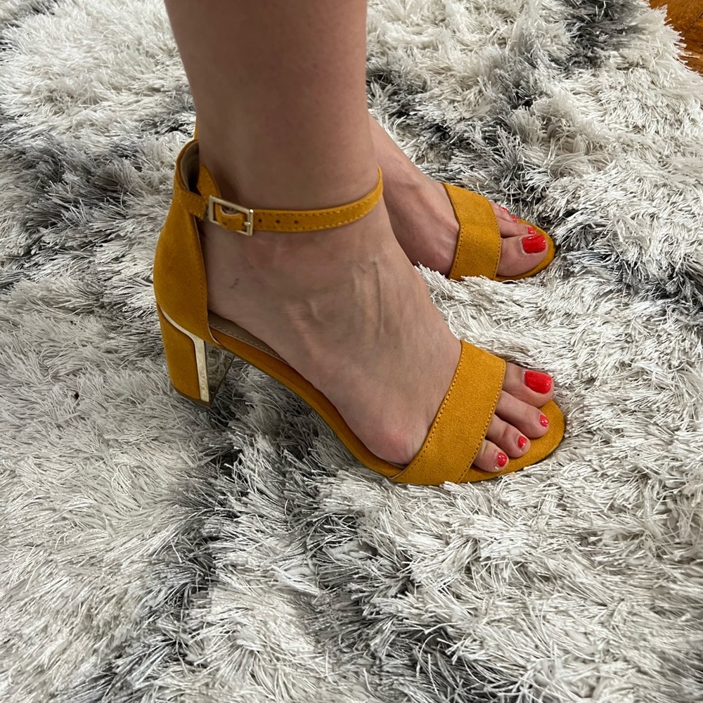 New mustard sandals